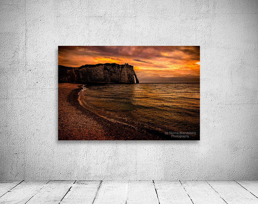 Normandy France Etretat Cliff Sunset Wall Preview