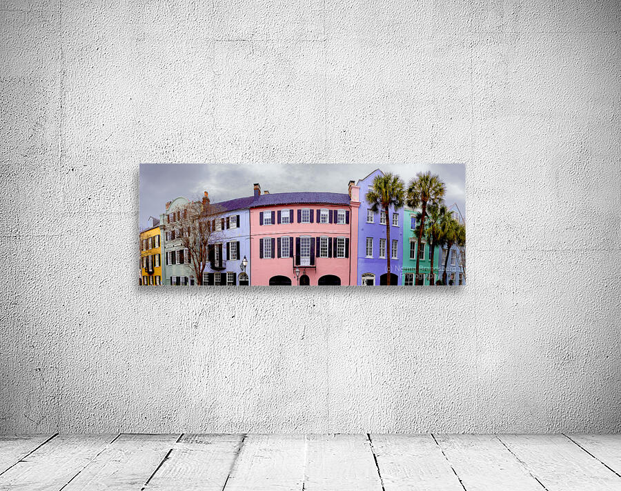 Charleston Rainbow Row Wall Preview