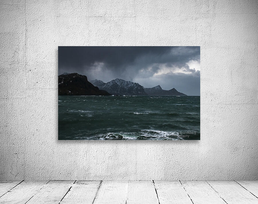 Lofoten Gale Wind sand Rocky Coastline Wall Preview