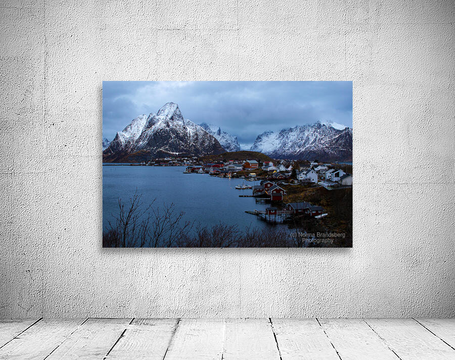 Lofoten Reine Arctic Mountains Landscape Wall Preview