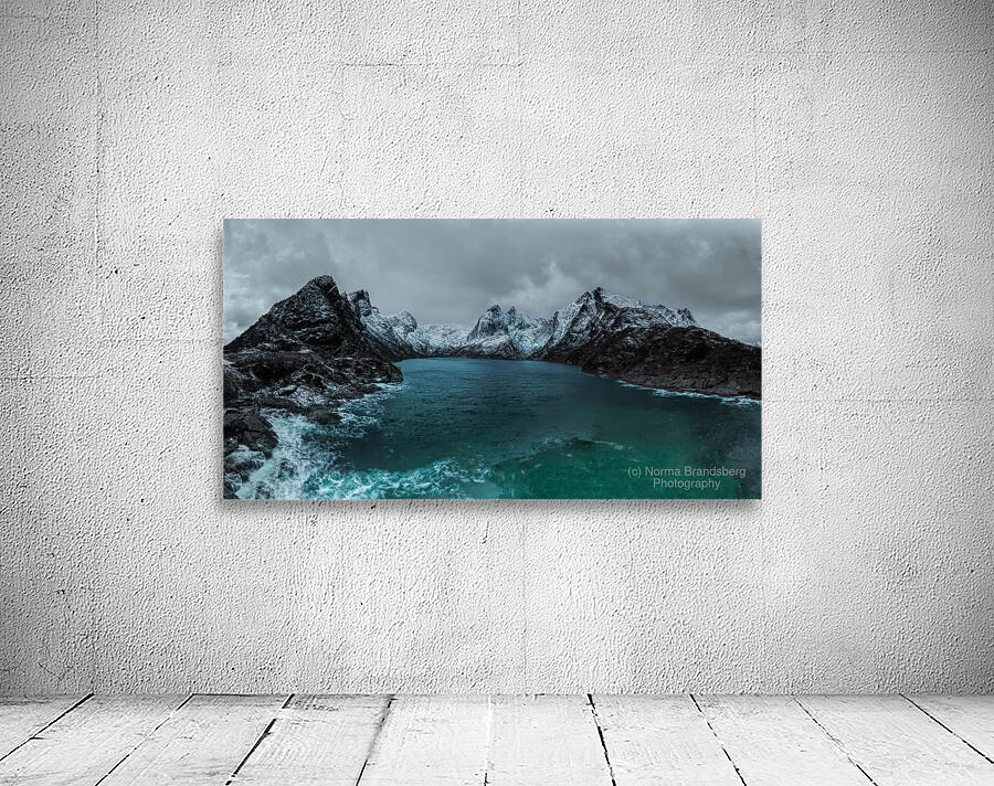 Lofoten Road Fjord Panorama Wall Preview
