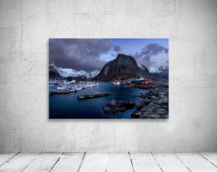 Lofoten Winter Hamnoya  Harbor Wall Preview