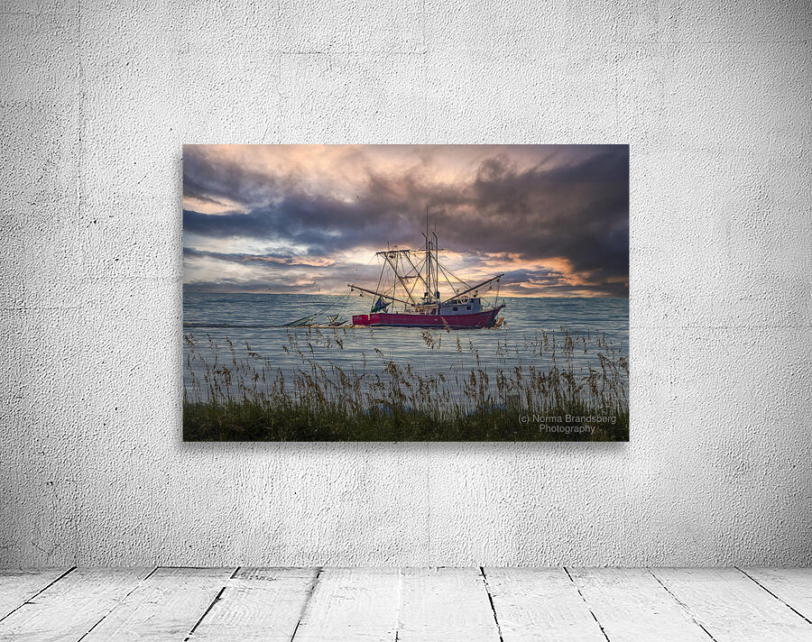 Hilton Head Shrimper Sunrise Wall Preview