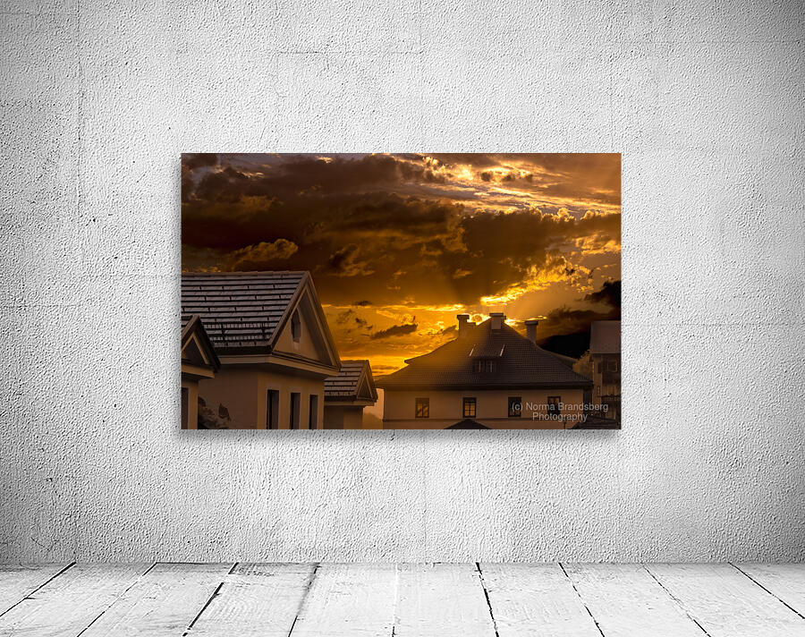 Sesto Sexten Sunset Sunbeams Wall Preview