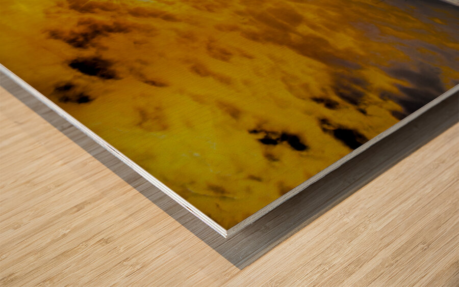 Winter Weather Fire in the Sky Wood print