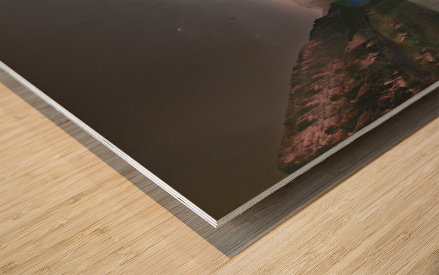 Canadian Banff Lake Louise Sunset Glow Wood print