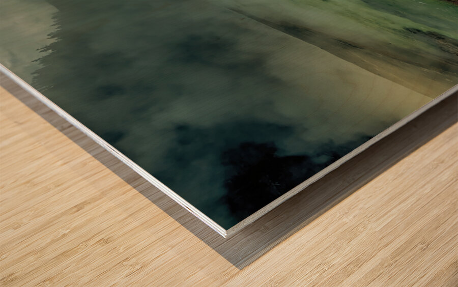 Yellowstone Hot Springs River Palette Wood print