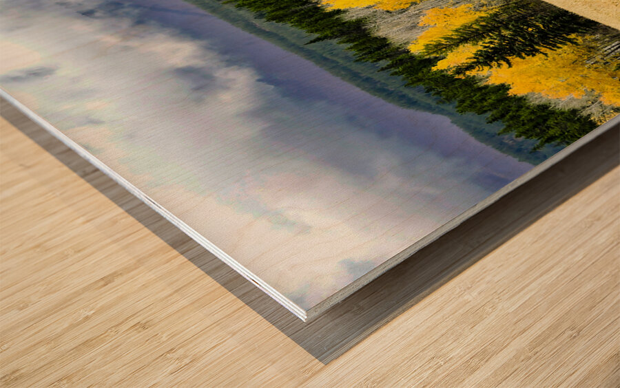 Teton Red Umbrella Wood print