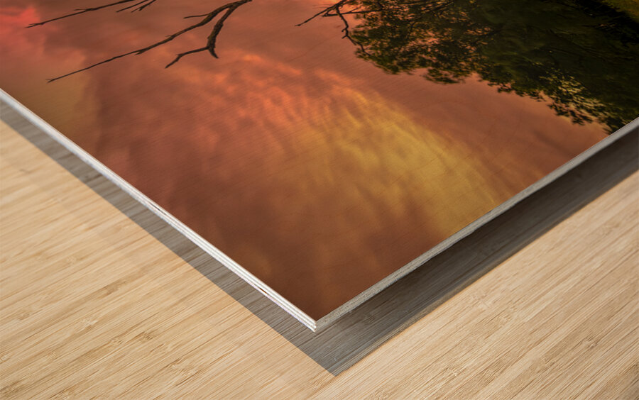 Blue Ridge Parkway Mills Gap Aurora Wood print