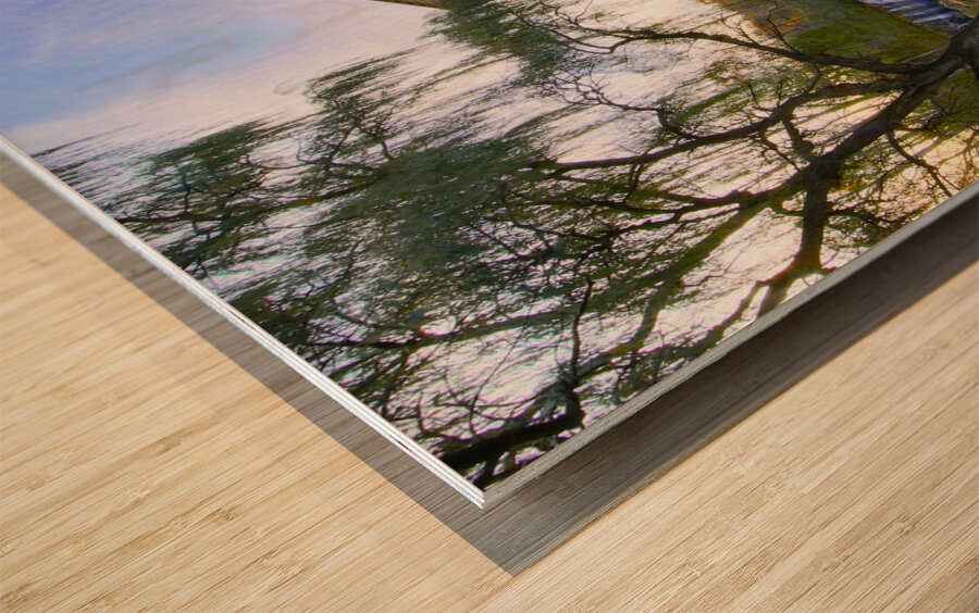 Brightwell Gristmill in Autumn Wood print