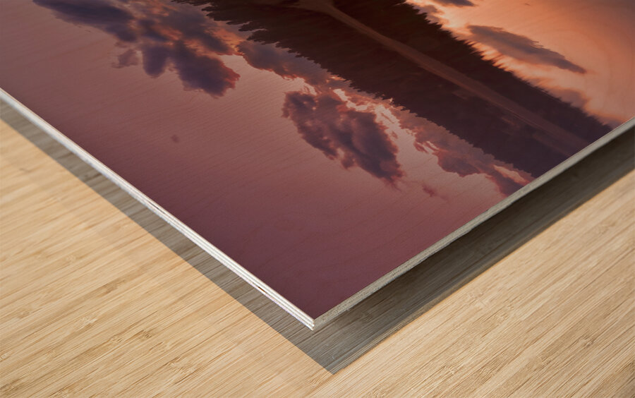 Yellowstone Lake Autumn Reflections Wood print