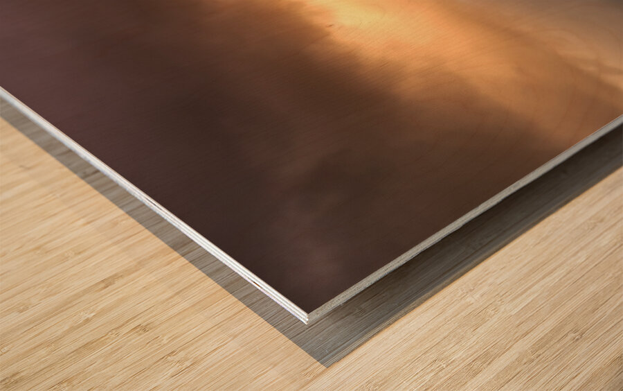 Meandering Sunset Mountain Illuminations  Wood print