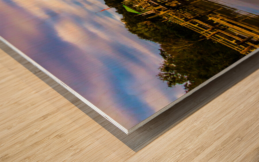 McClellanville Sunset Horizon Wood print