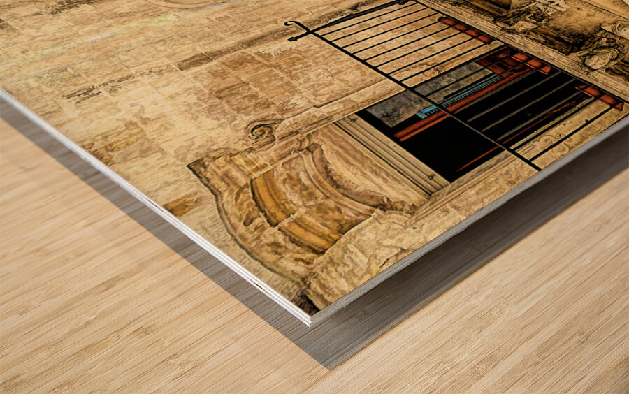 Pulgia Four Ancient Doors in Lecce Wood print