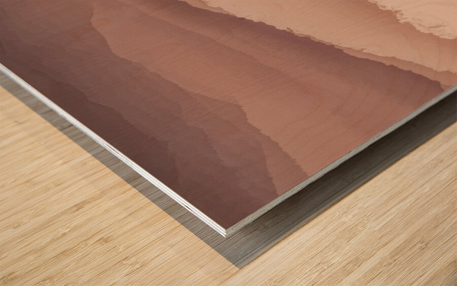 Smoky Mountains Silhouettes in Reverse Wood print