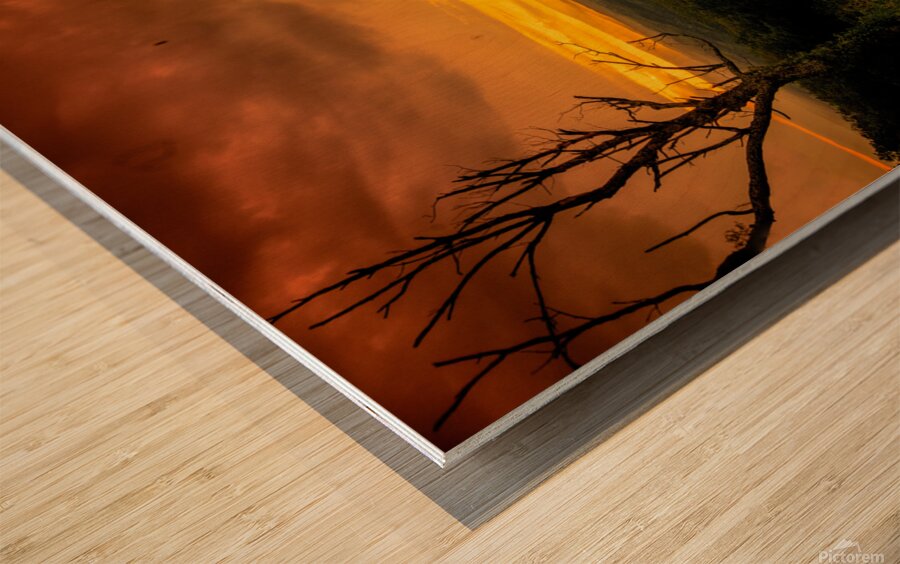 Blue Ridge Parkway Mills Gap Sunset Layers Wood print