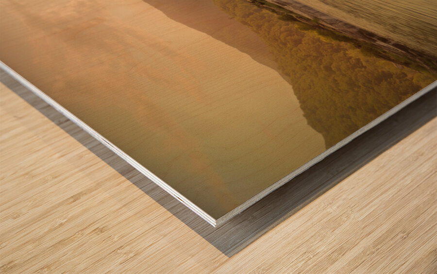 West Virginia New River Waterfalls at Dusk Wood print