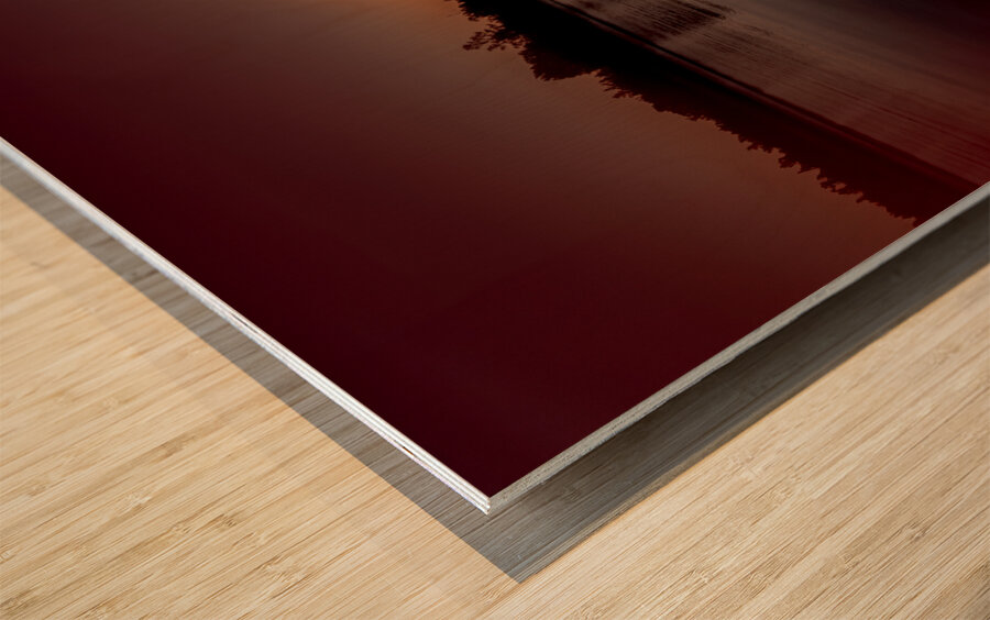 Sunrise Light and Shadows Wood print