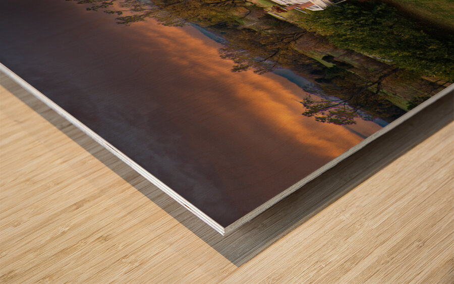 Thomas Jefferson Poplar Forest Vertical Drone Wood print