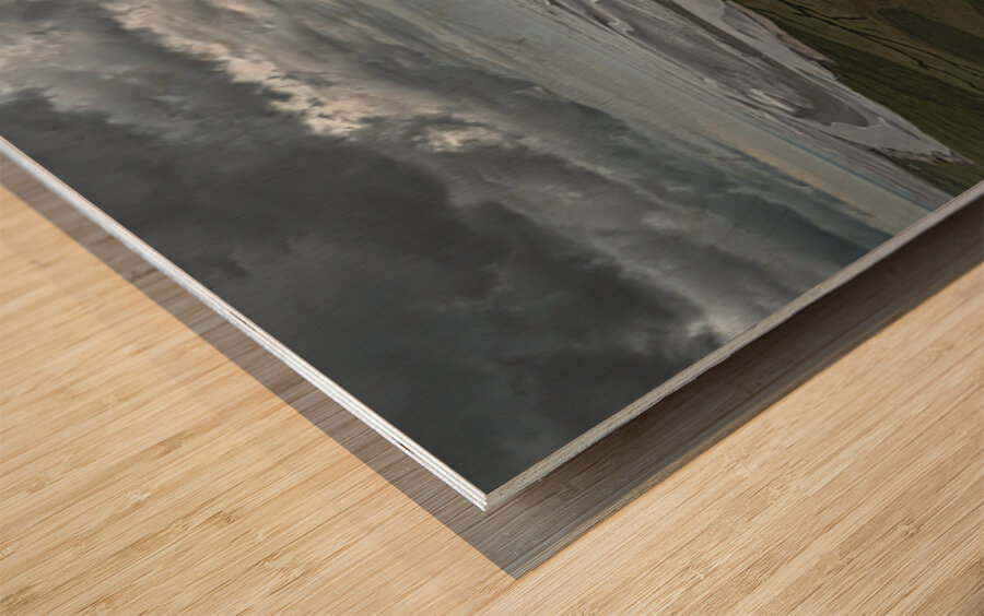 Mont  Saint Michel Overhead Panorama Wood print