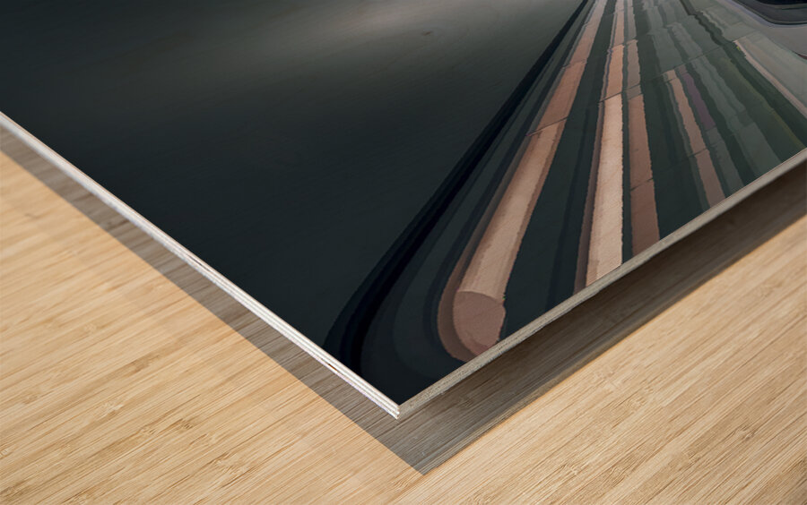 Amsterdam Stedelijk Museum Stairs Wood print