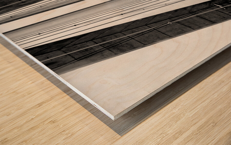 Honfleur to Port of Le Havre Bridge Wood print