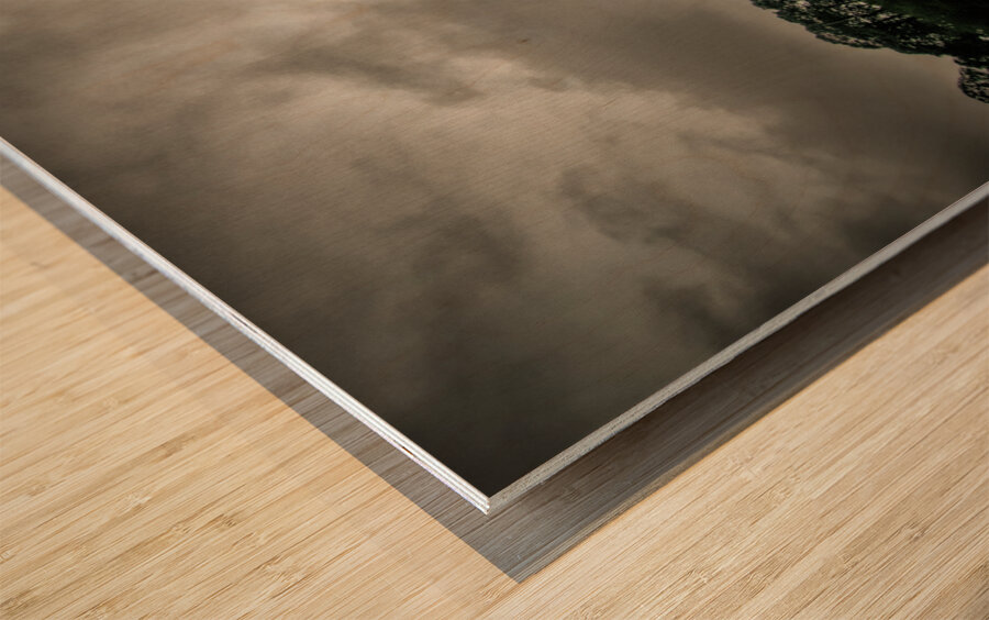 Hunting Island Lighthouse Hurricane Coming Wood print