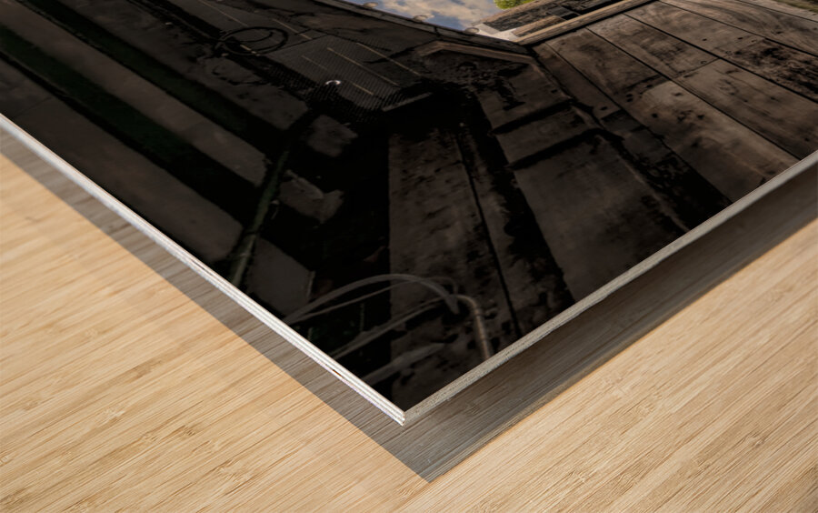 Amsterdam Bridge Framing Canal Wood print