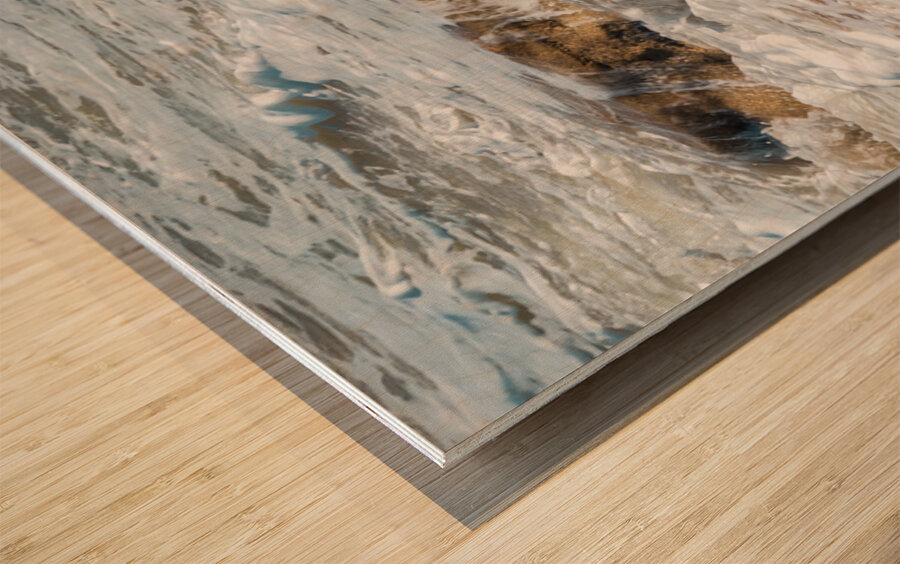 Precious Jewels in the Surf Wood print