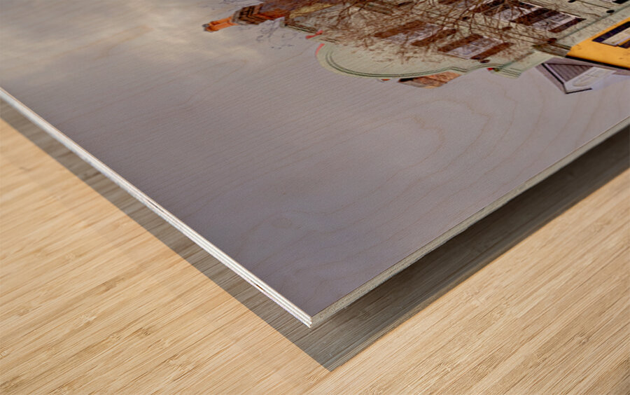 Charleston Rainbow Row Wood print