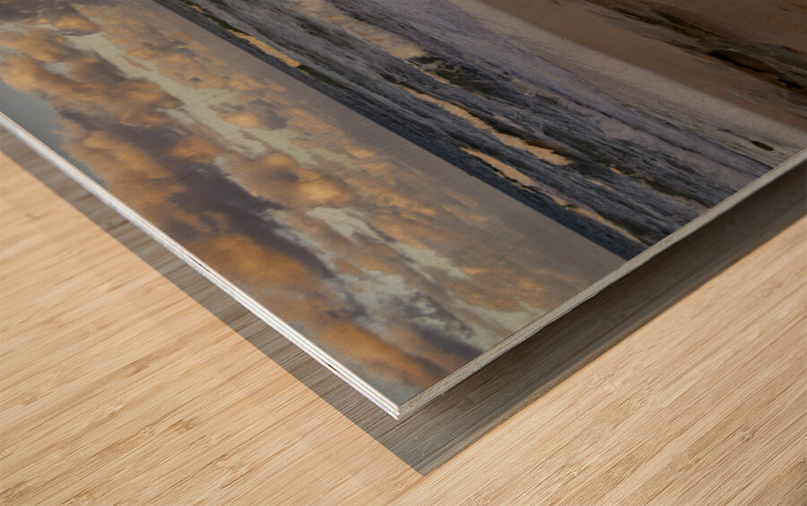 Palm Coast Footprints in the Sand Wood print