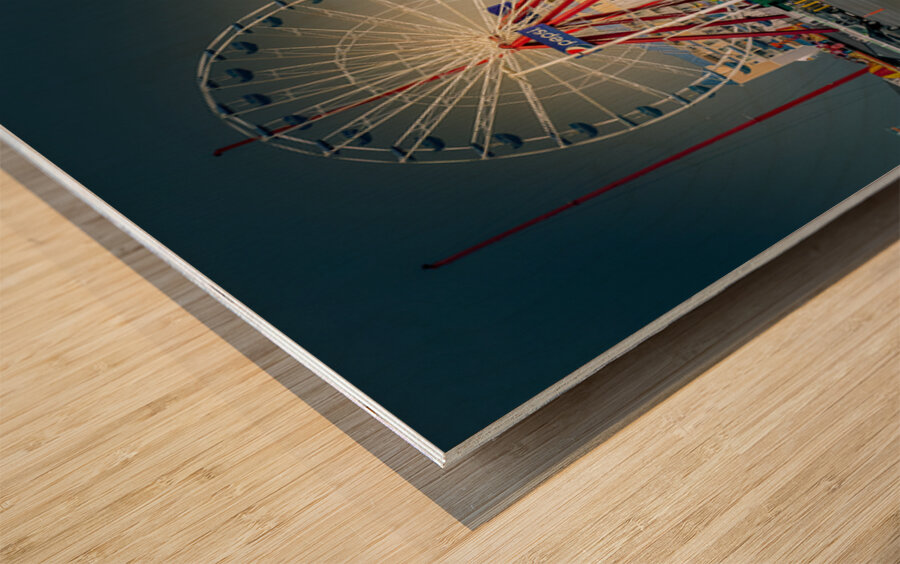 Ocean City Maryland Amusement Park and Pier Wood print