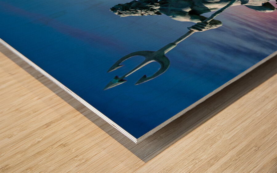 Charles City King Nepture Poseideon Wood print