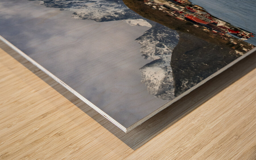 Lofoten Islands Vista in Reine Wood print