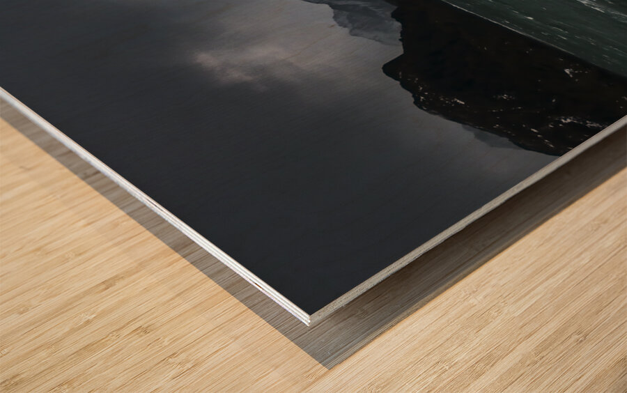 Lofoten Gale Wind sand Rocky Coastline Wood print