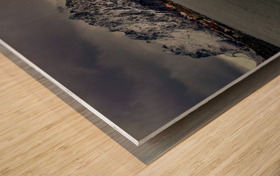 Lofoten  Coastal Road in Winter Wood print