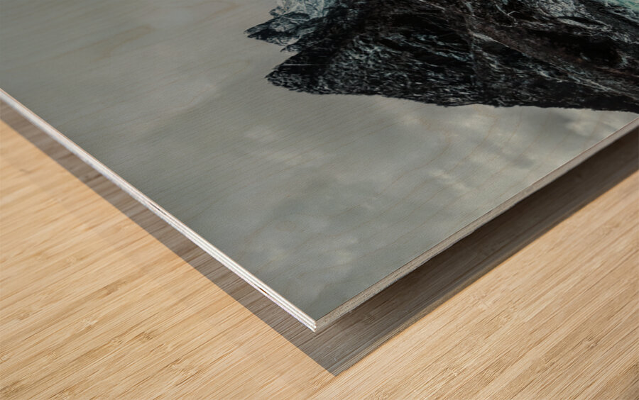 Lofoten Road Fjord Panorama Wood print