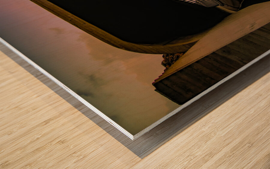 Reine Akkarvikodden Rasteplass Tunnel Wood print