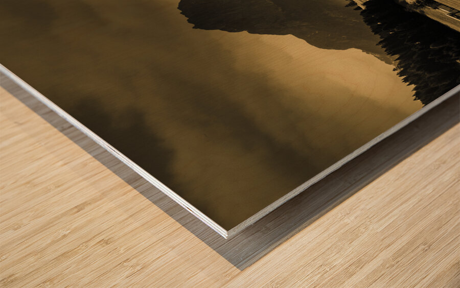 Val di Gardena  Dolomiti Silhouette Wood print