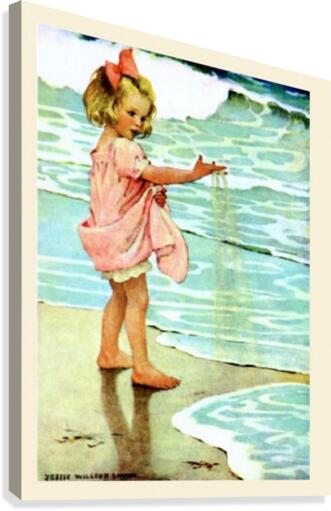 Girl at the sea Canvas Print