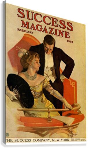Success Magazine Cover February 1908 by VINTAGE POSTER Wall Art