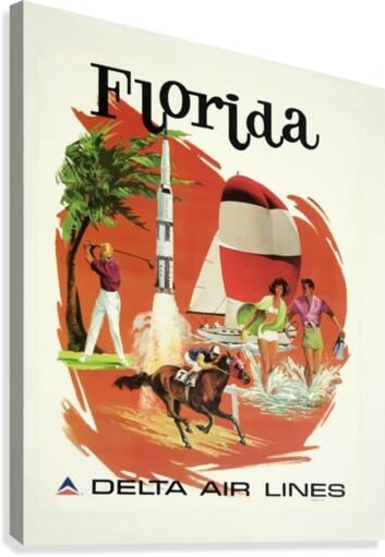 Florida by Delta Air Lines Poster Canvas Print