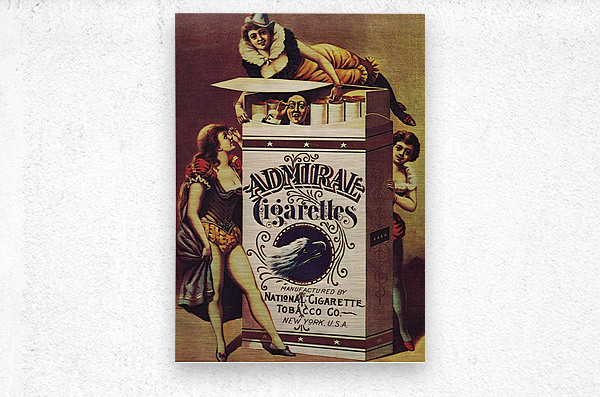 Admiral Cigarettes National Cigarette Tobacco Co Ad Poster 1890 by VINTAGE  POSTER Wall Art