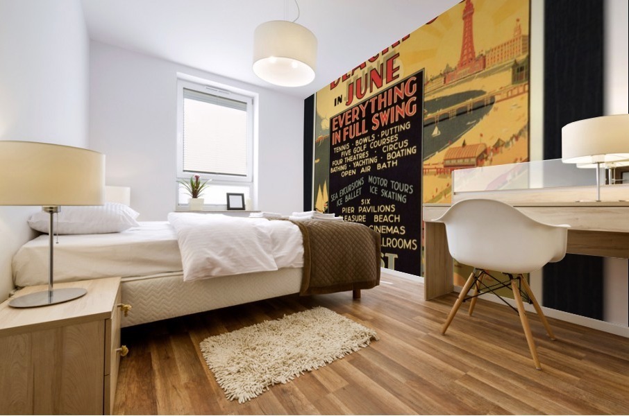 Blackpool, Seaside Travel Poster Mural print