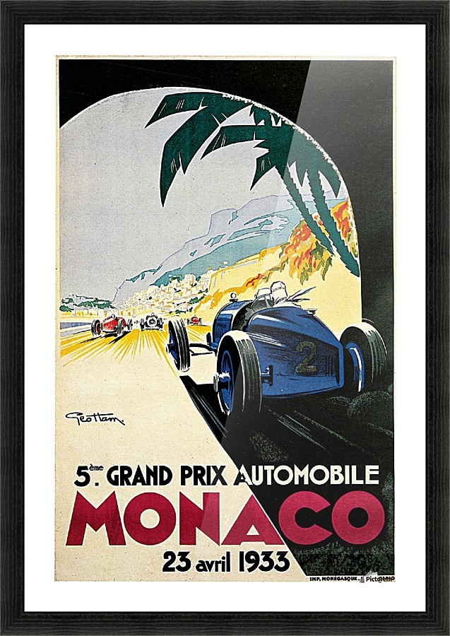 Grand Prix Monaco Picture Frame print