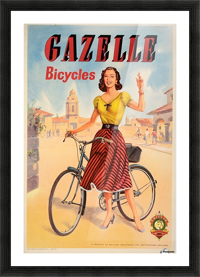 Gazelle Bicycles Picture Frame print