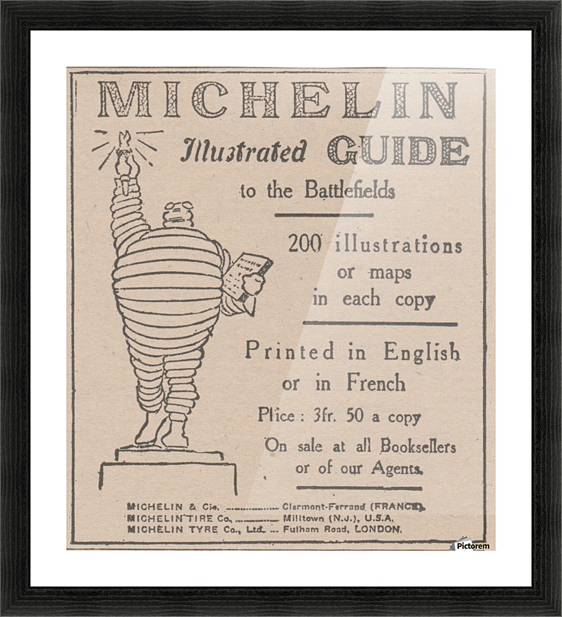 Michelin Ilustrated Guide Picture Frame print