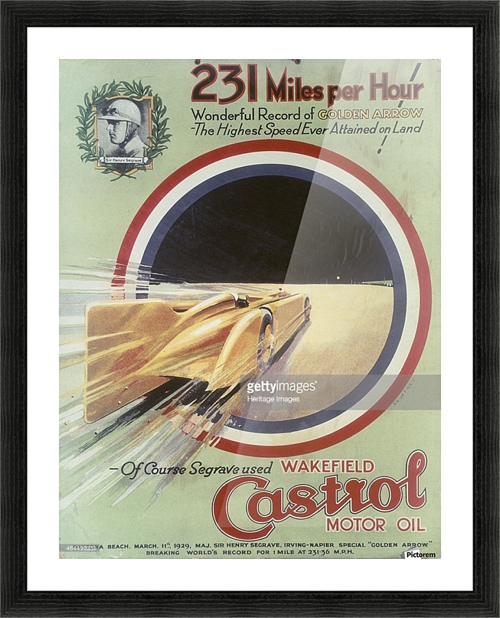 231 Miles per hour Picture Frame print