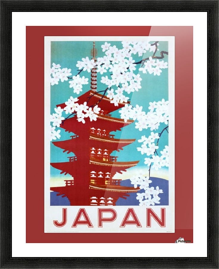 Japan Flowers Picture Frame print