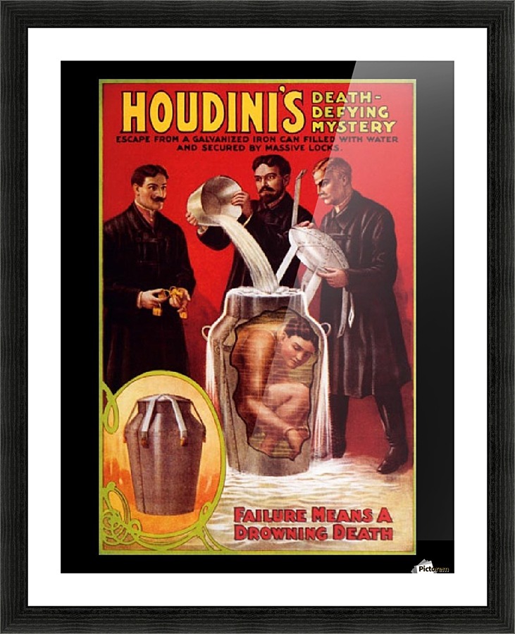 Houdini defeat death Picture Frame print